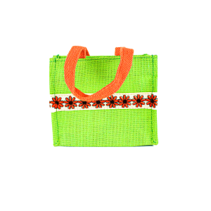 Jute Small Lunch Bag - Green