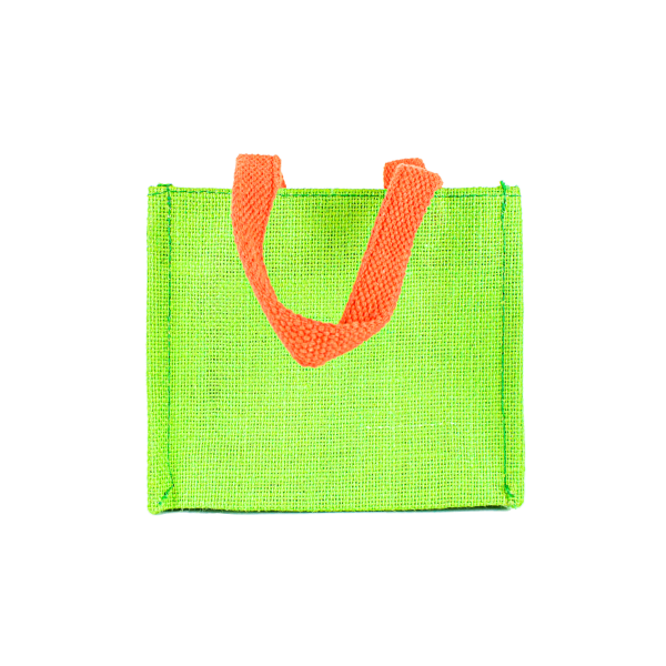 Jute Small Lunch Bag - Green - Image 5