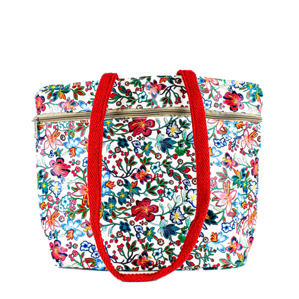 Faux Leather Handbag (Floral print) - Image 3