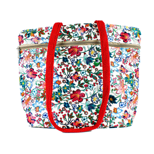 Faux Leather Handbag (Floral print)