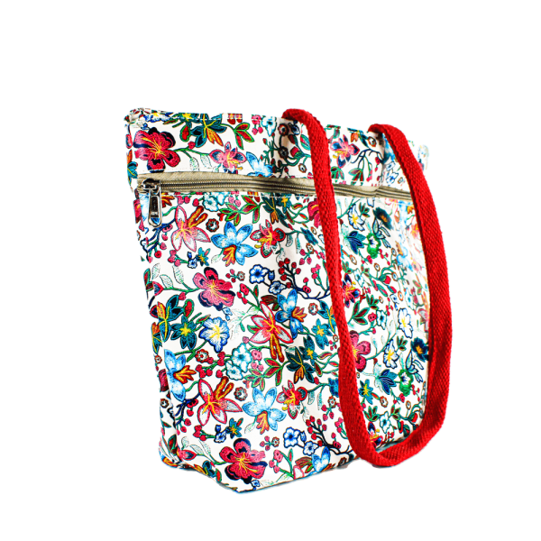 Faux Leather Handbag (Floral print) - Image 7