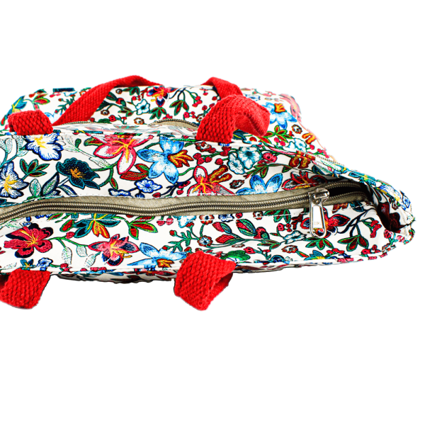 Faux Leather Handbag (Floral print) - Image 8