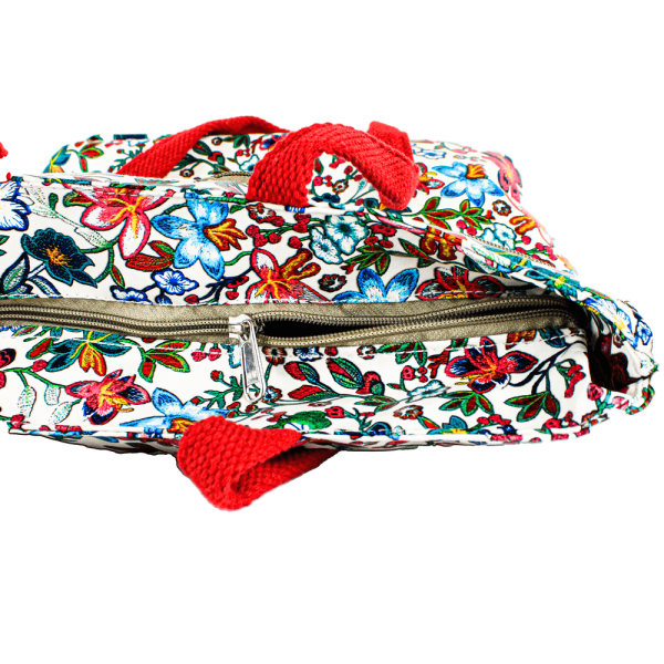 Faux Leather Handbag (Floral print) - Image 6