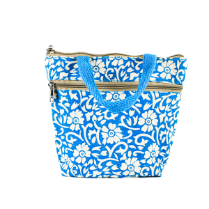 Blue Color Handbag with Zip - (Small)