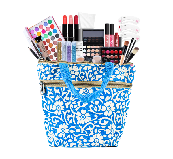 Blue Color Handbag with Zip - (Small) - Image 5